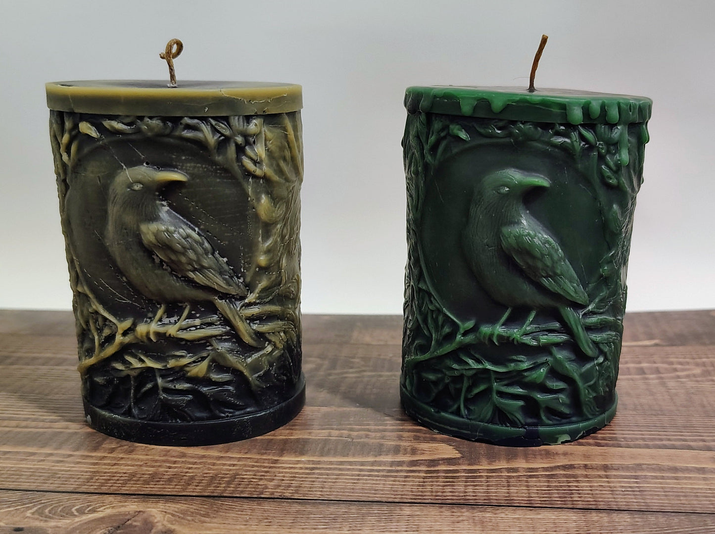 Crow Pillar Candle - Scented
