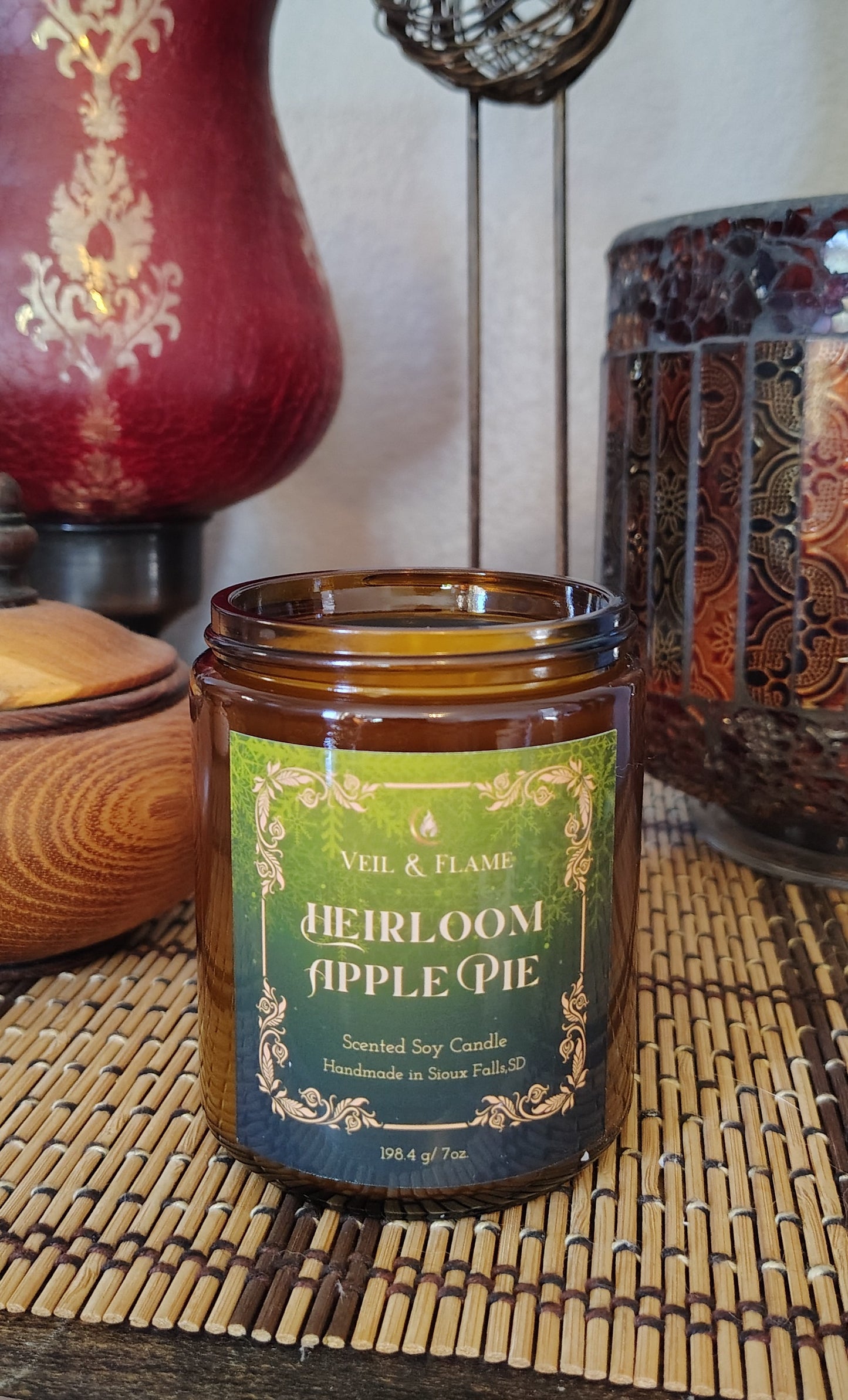 Heirloom Apple Pie Candle – Baked Apple & Cinnamon Scent  Cozy Holiday Soy Candle