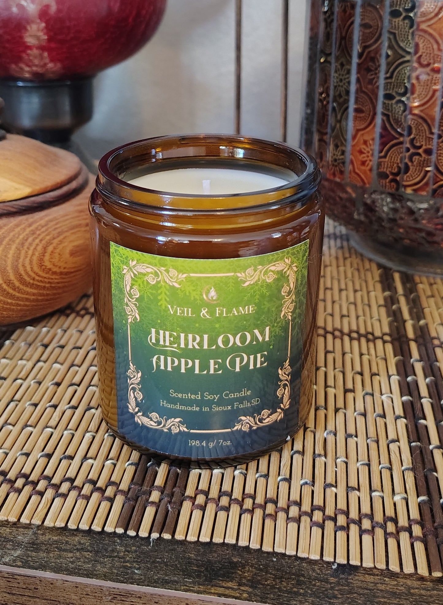 Heirloom Apple Pie Candle – Baked Apple & Cinnamon Scent  Cozy Holiday Soy Candle