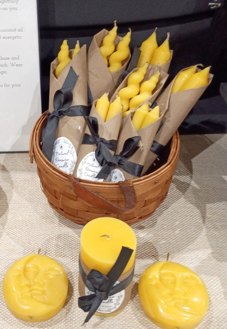 Pure Beeswax Candles - Hand poured