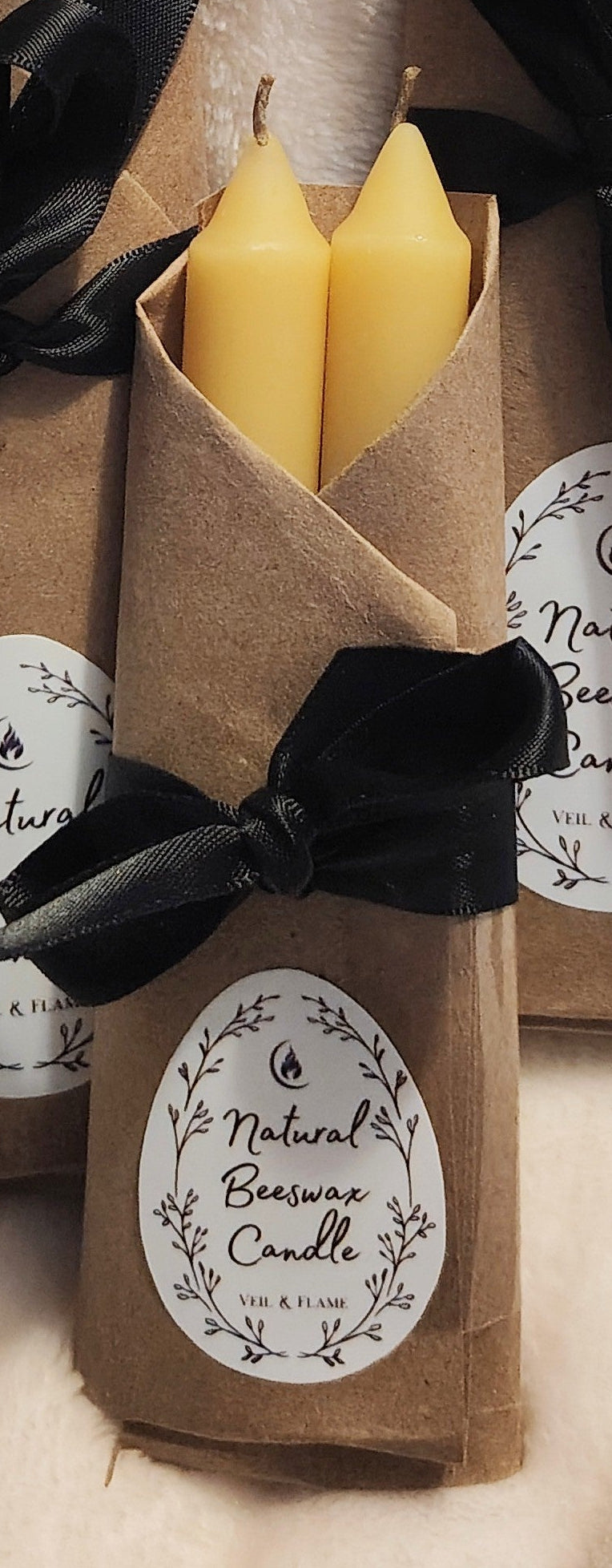 Pure Beeswax Candles - Hand poured