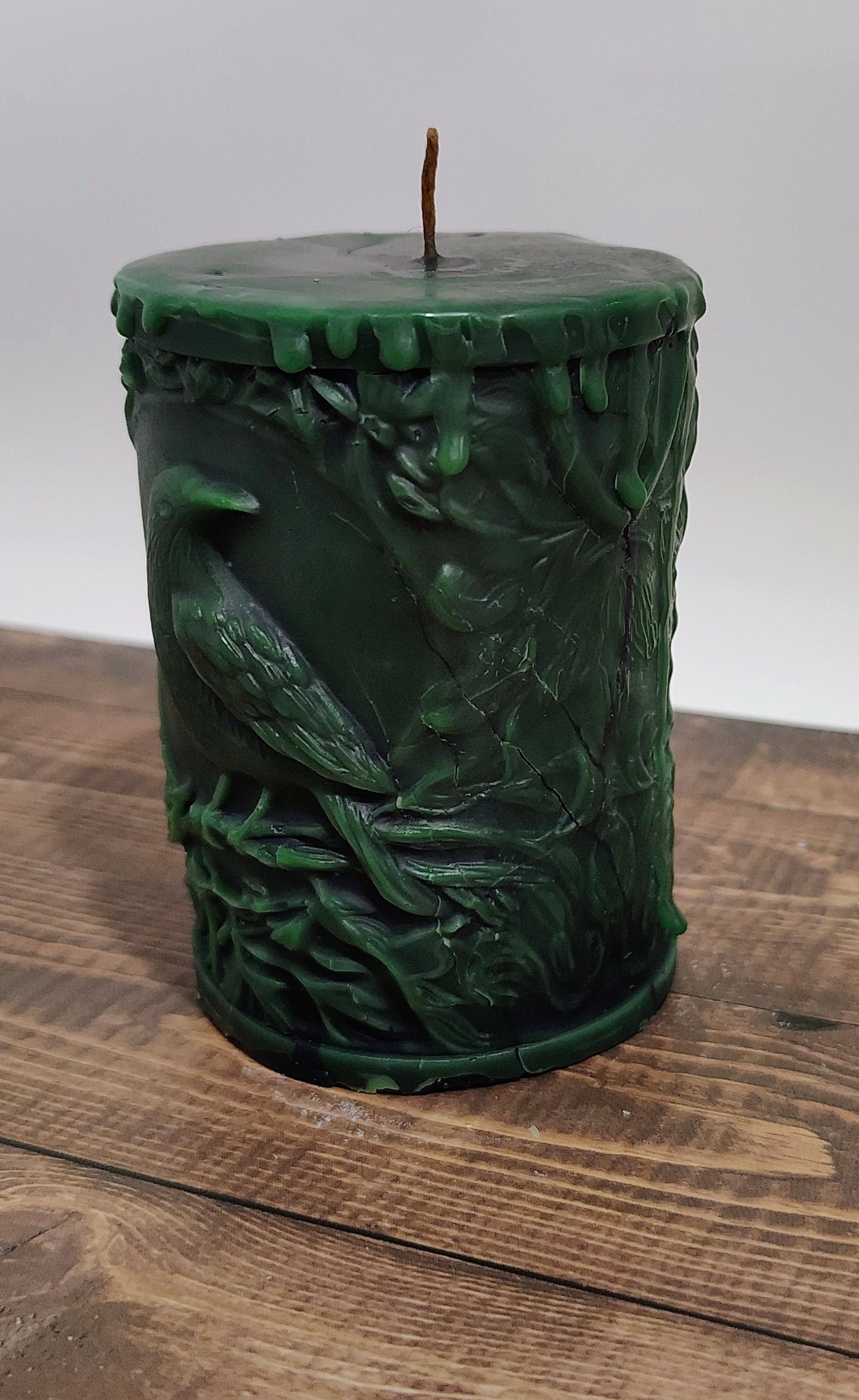 Crow Pillar Candle - Scented