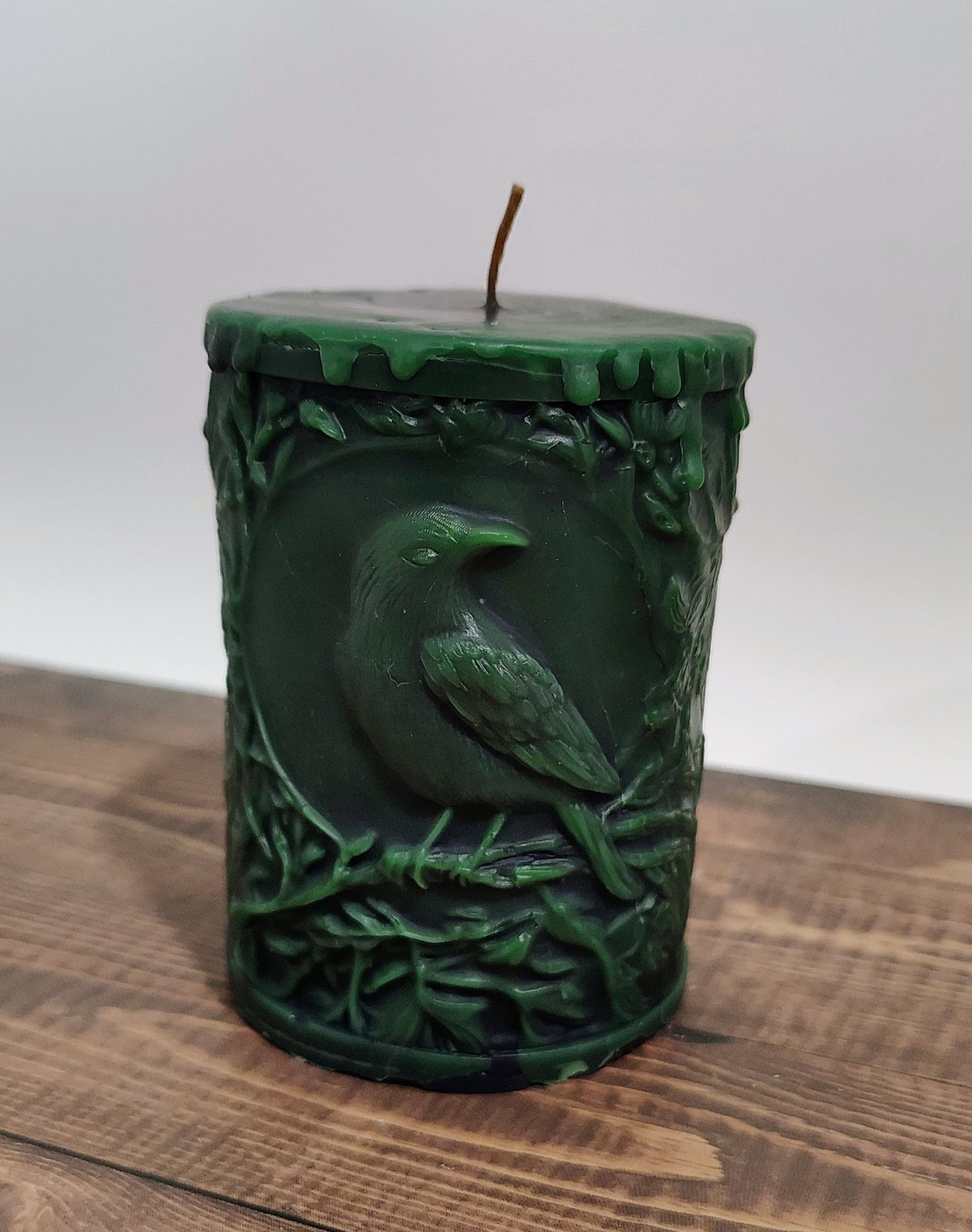 Crow Pillar Candle - Scented