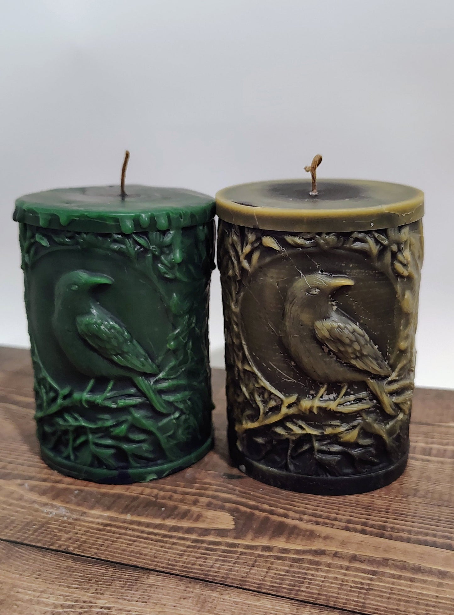 Crow Pillar Candle - Scented